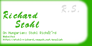 richard stohl business card